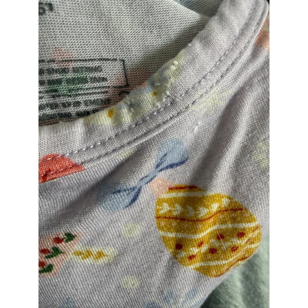 Posh Peanut purple long sleeve pajama top colorful‎ ornament print bamboo